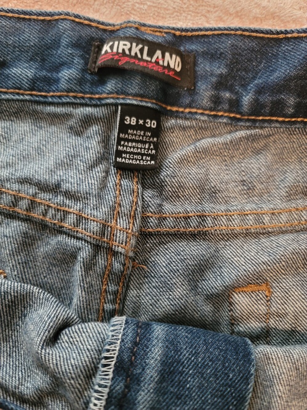 Kirkland Signature Men's Light Blue Relaxed Denim Jeans